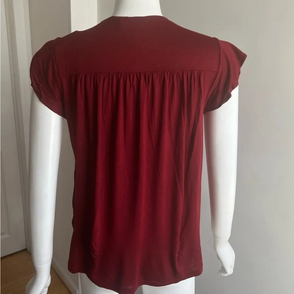 GAP womens Rust Orange knit Short sleeve Blouse top Small NWT - Picture 3 of 9